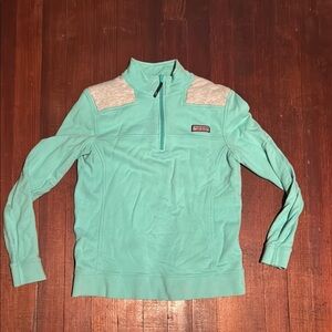 Vineyard Vines Teal Quarter-Zip Pullover